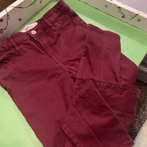Holister maroon skinny jeans size 1